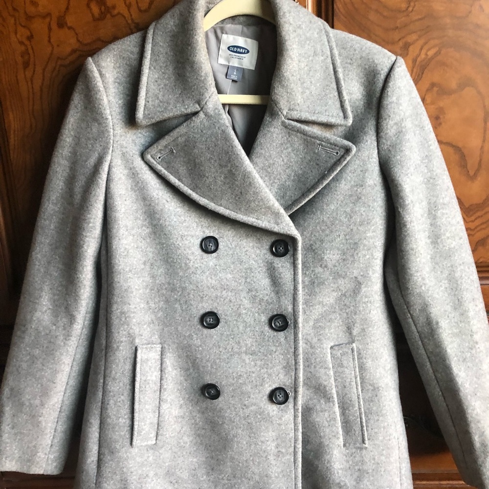 Old Navy Women's Gray Peacoat.  NWOT
